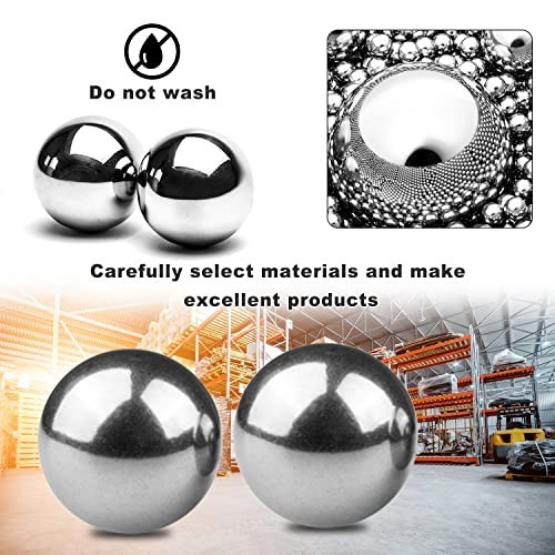 2 Pcs 1.75″ Precision Steel Bearing Balls for Paint Mixing & DIY Projects