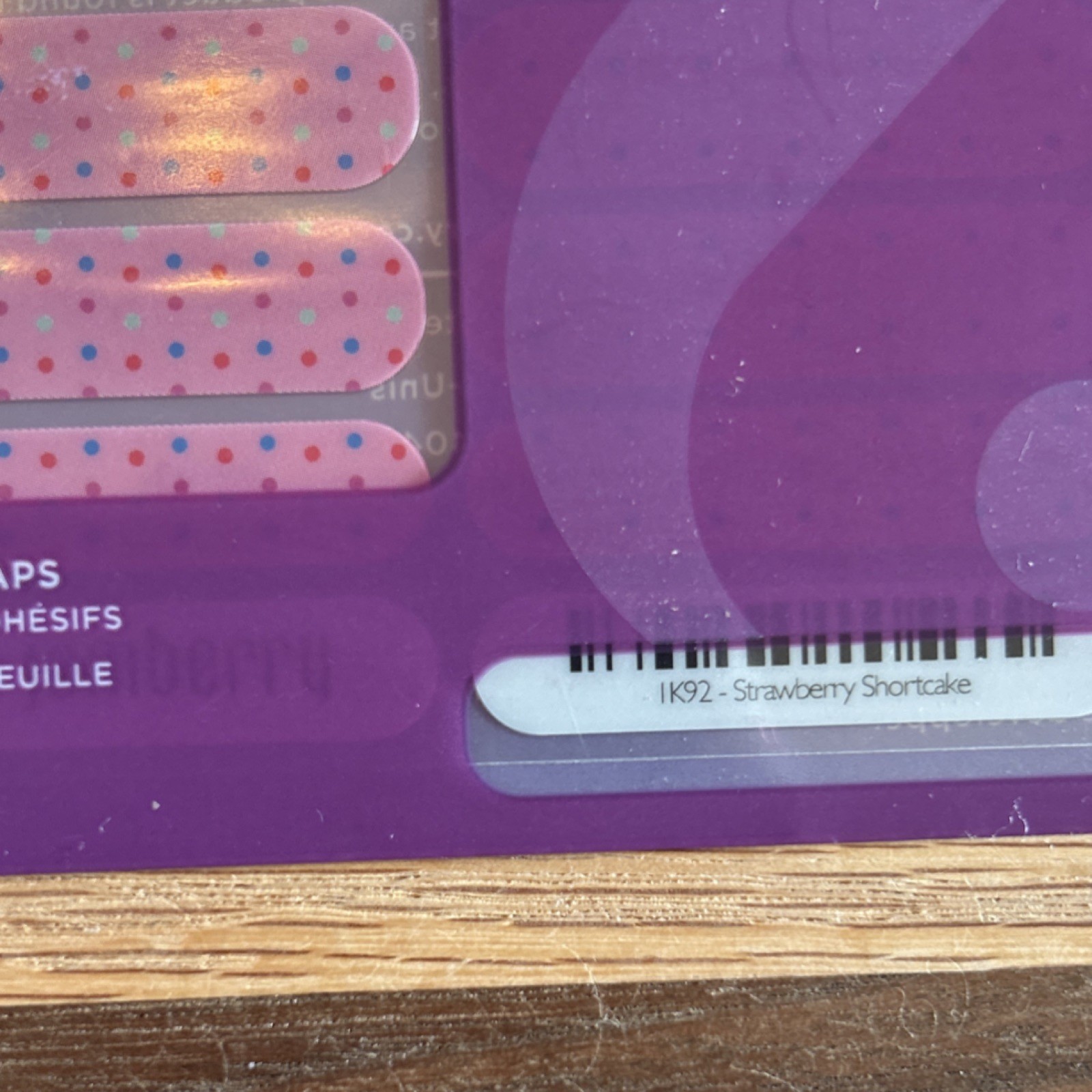 Jamberry Nail Wraps Spring Self-Adhesive Polka Dot Birthday Strawberry
