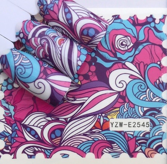 Blooming Flowers Nail Art:Lace Floral Water Transfer Tattoos
