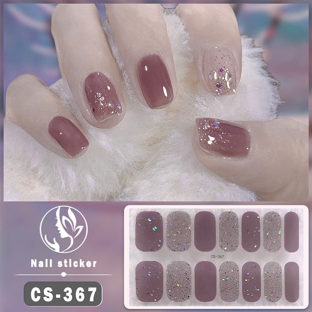 Full Size Nail Wraps Stickers Polish Toe Manicure Art Self Stick Decor 3D Decal
