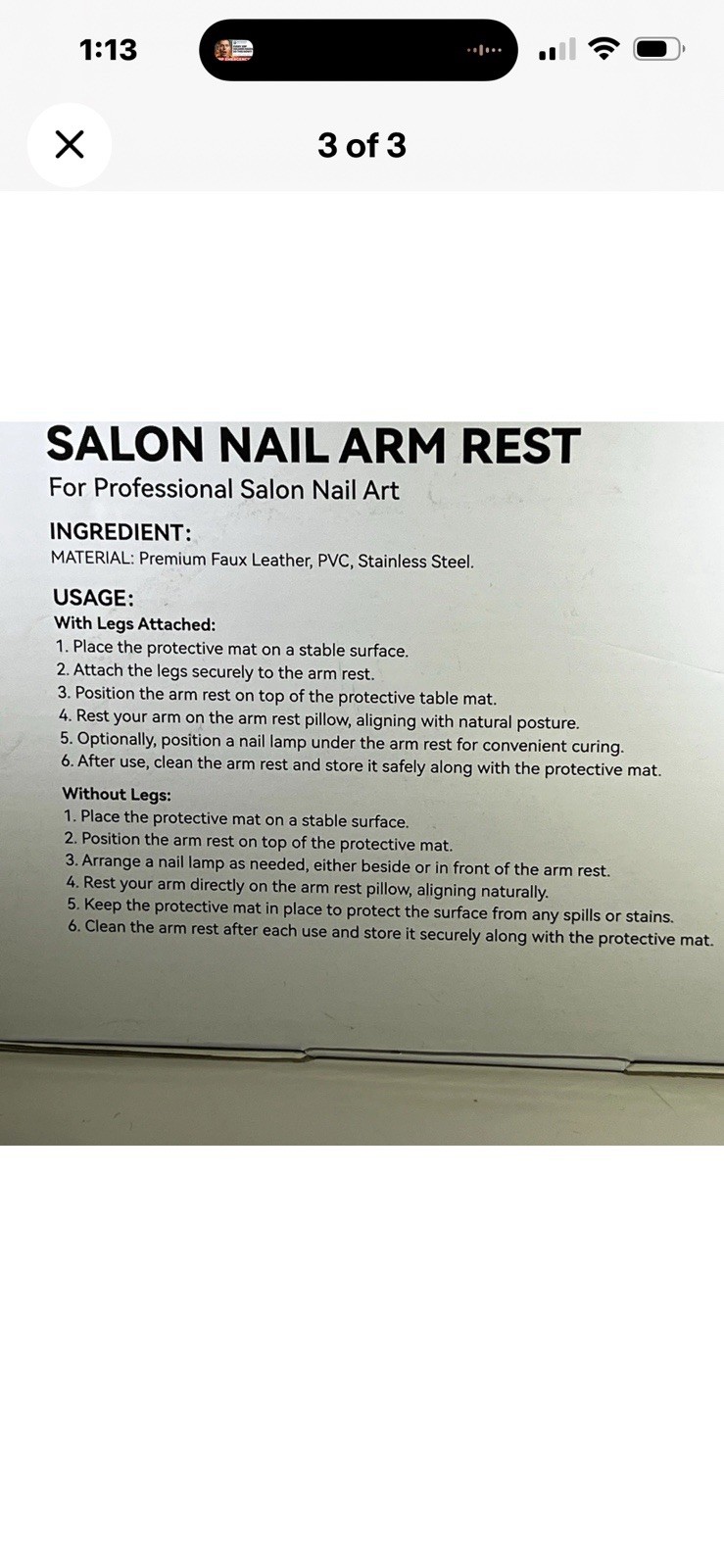 Savilan Salon Nail Arm Rest