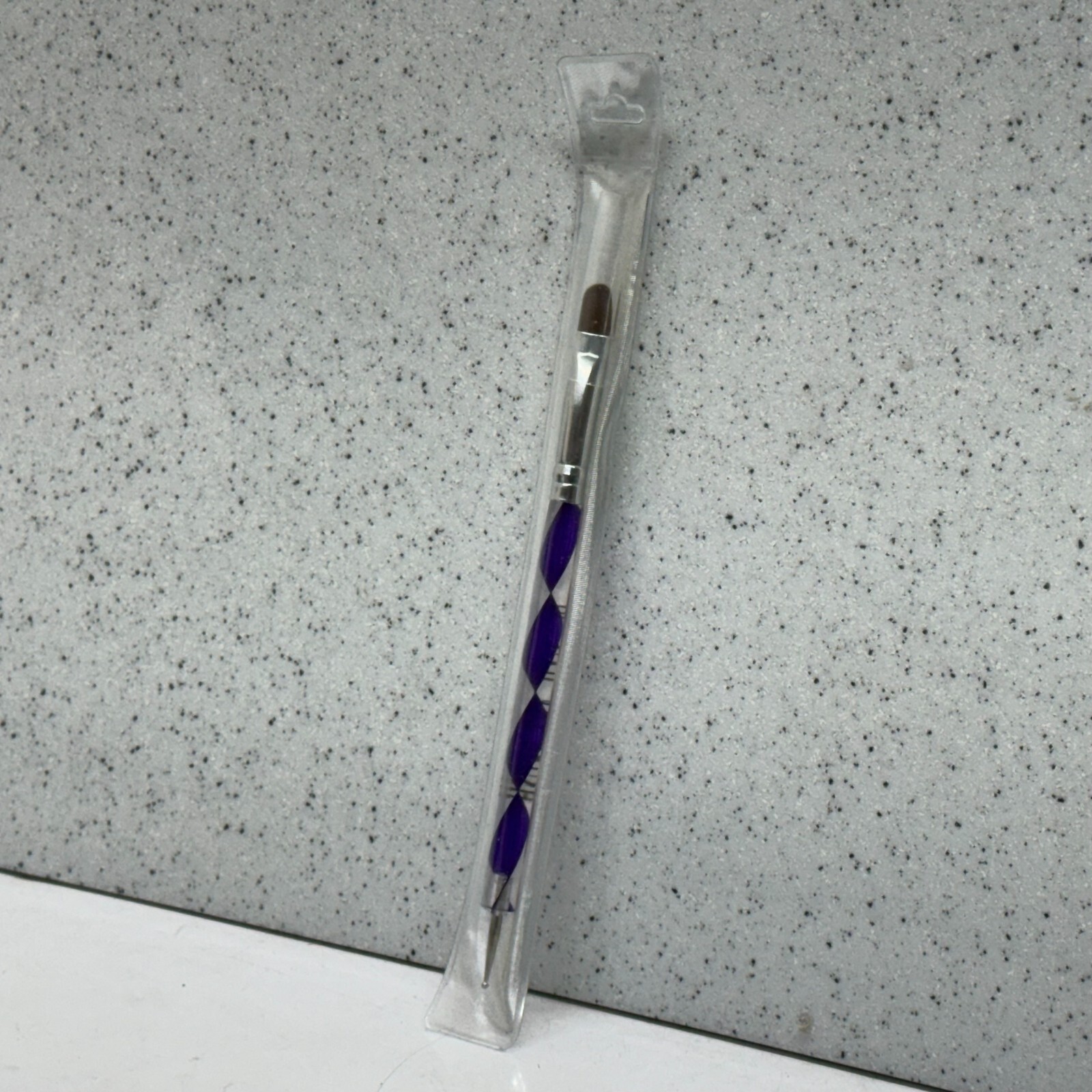 Purple GEL BRUSH Round Head with ballpoint tip for Nail Art French Manicure