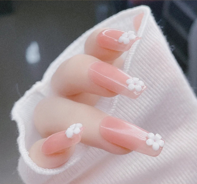 Manicure Design Steel Ball 4g/Bag 3D Pink Flower Nail Art Jewelry Mixed Size NH9