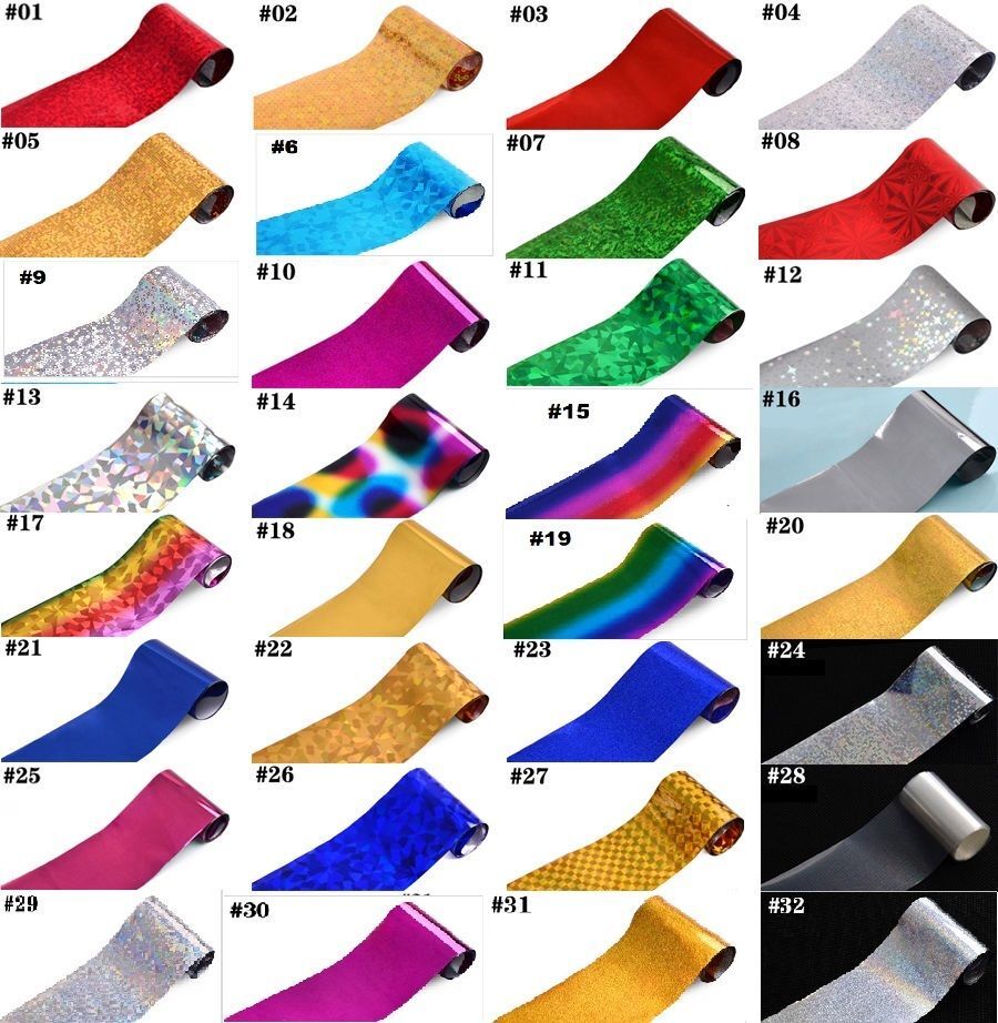 10-115 pcs DIY Transfer Paper Foil Nail Art Sticker Decal Decoration, Nail Art