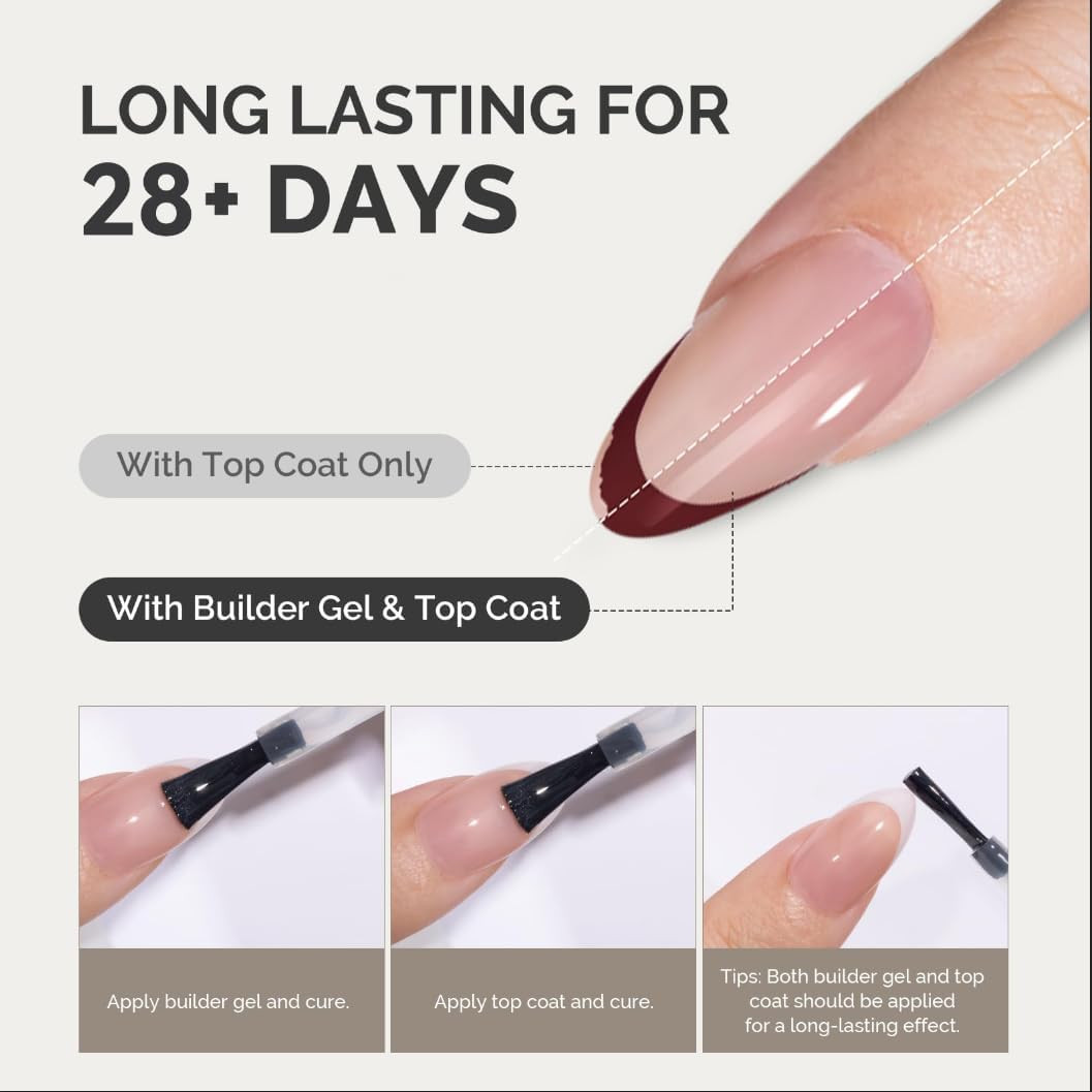 6 Packs 180Pcs French Tip Press on Nails Short Almond – French Soft Tip Nails Ge