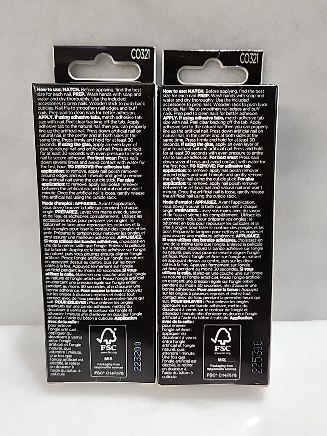 2-Sally Hansen Salon Effects Perfect Manicure 24 Coffin Nails CO321 Onyx-pected.