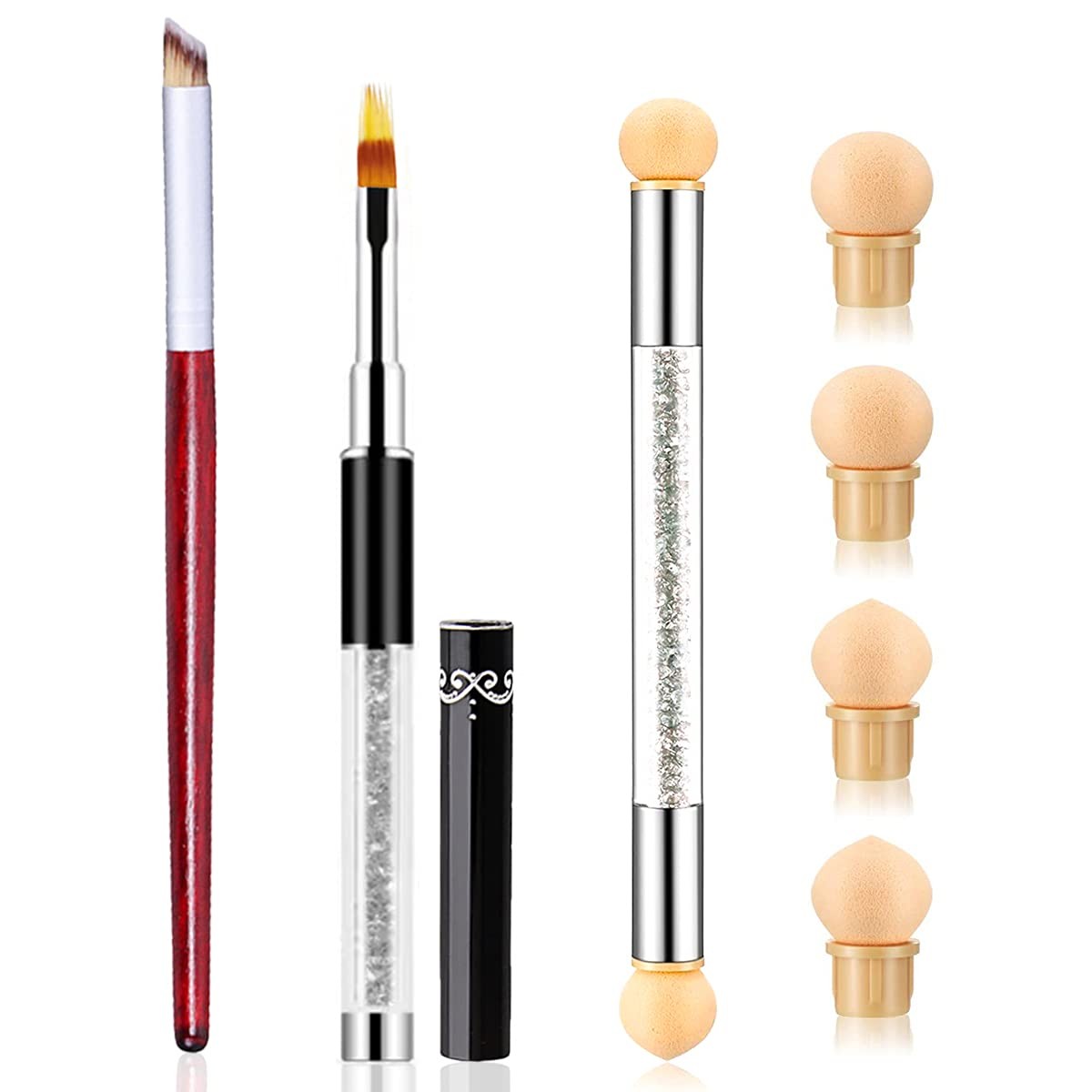 3 Pc Ombre Nail Brush Set Double Head Sponge Pen Nail Gradient Manicure Tools