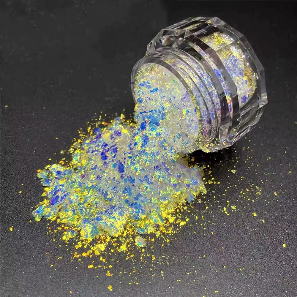 0.1g Aurora Chameleon Nail Flakes Holographic Chrome Pigment for Nail Art