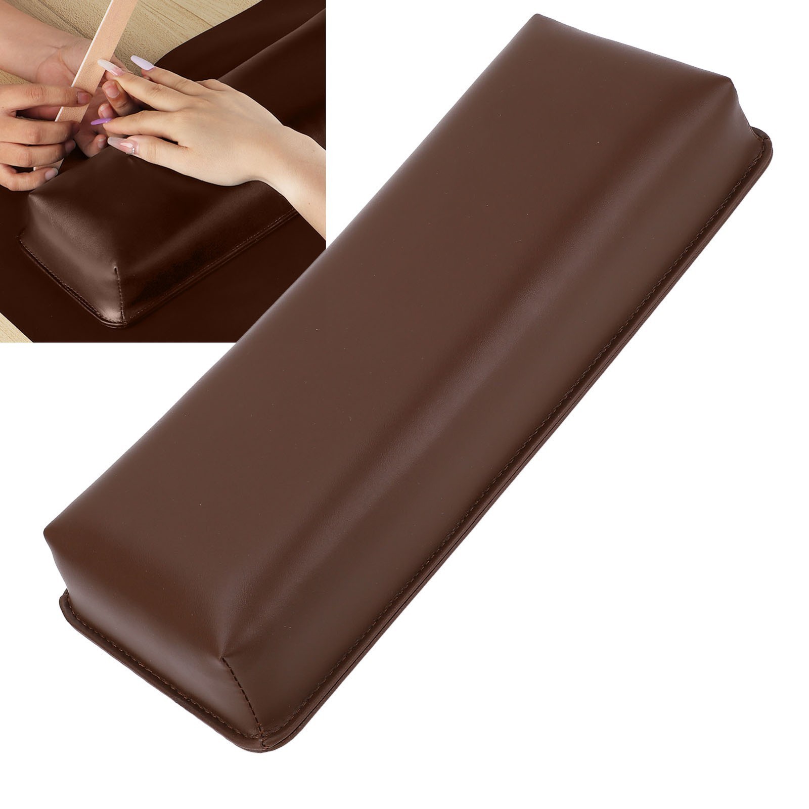 Nail Tech Arm Rest PU Leather Memory Foam Rectangle Nails Art Hand Pillow