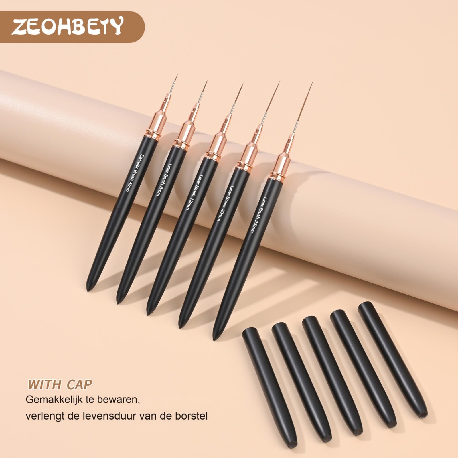 5 Pcs Nail Art Brushes Nail Art Liner Brushes Painting Art Drawing Tool