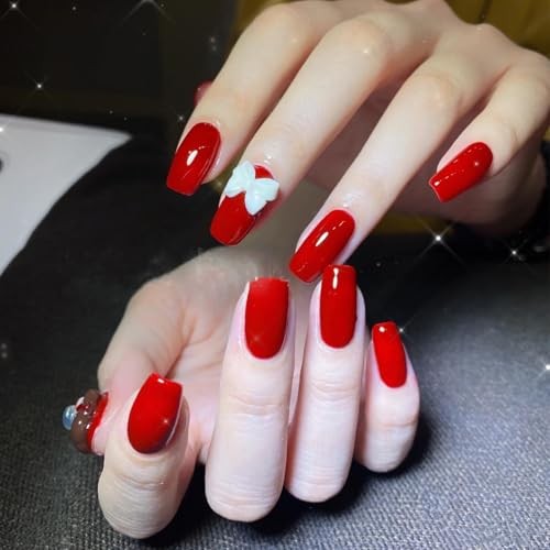 Red Nail Polish, 12ml Classical Red Quick Dry Nail Lacquer for Nail Art