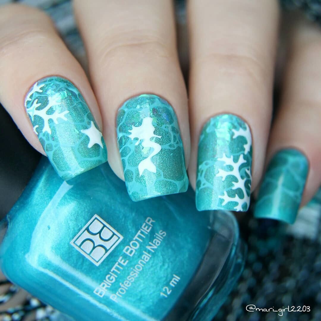 Whats Up Nails Mermaid Stencils for Nails, Nail Art, Nail Vinyls for Nail Design