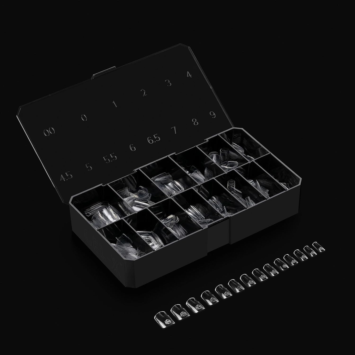 Glossy Short Gel-X Nail Tips – 280 Durable Square Tips for Stunning Nails