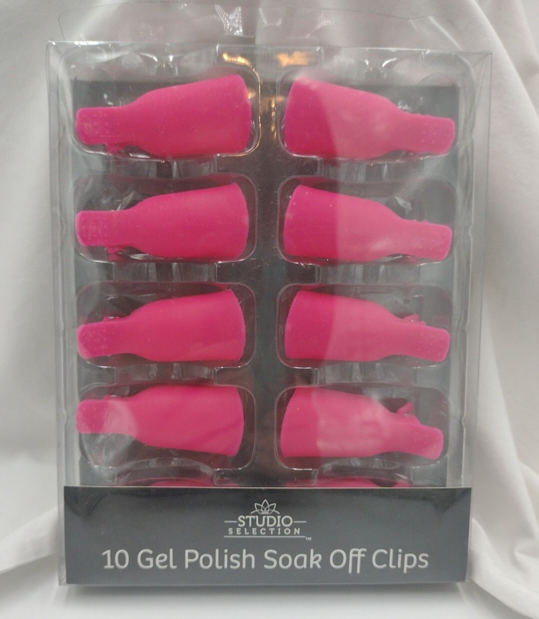Studio Selection 10 Pink Gel Polish Soak Off Clips