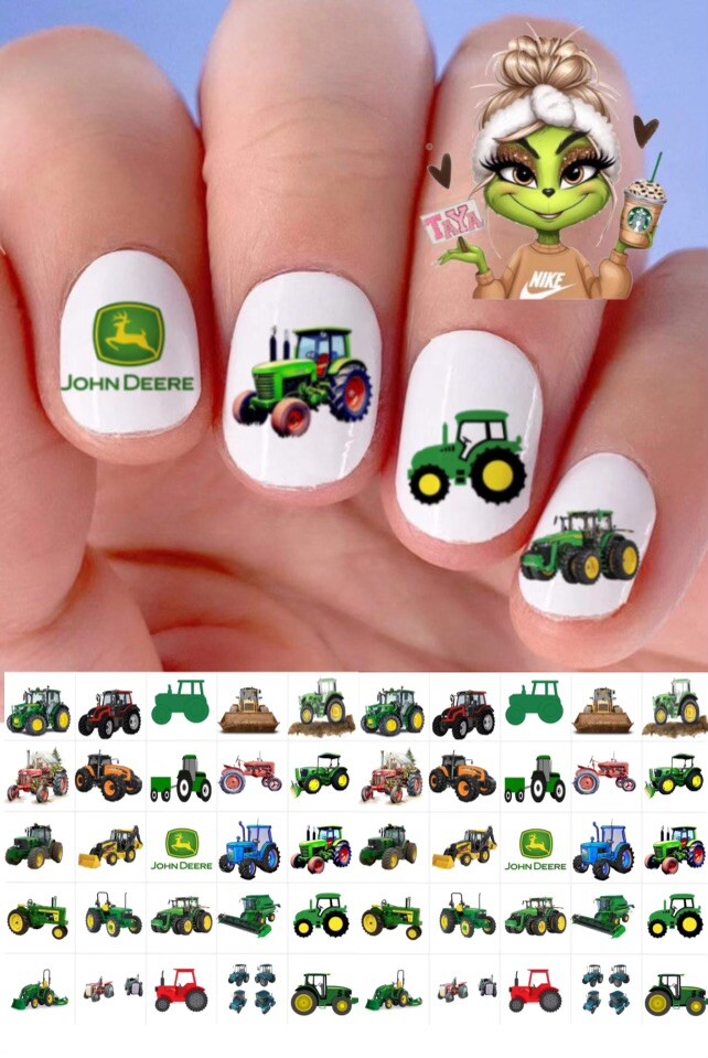 John Deer Waterslide Nail Decals Set Of 50 Instructions & Bonus