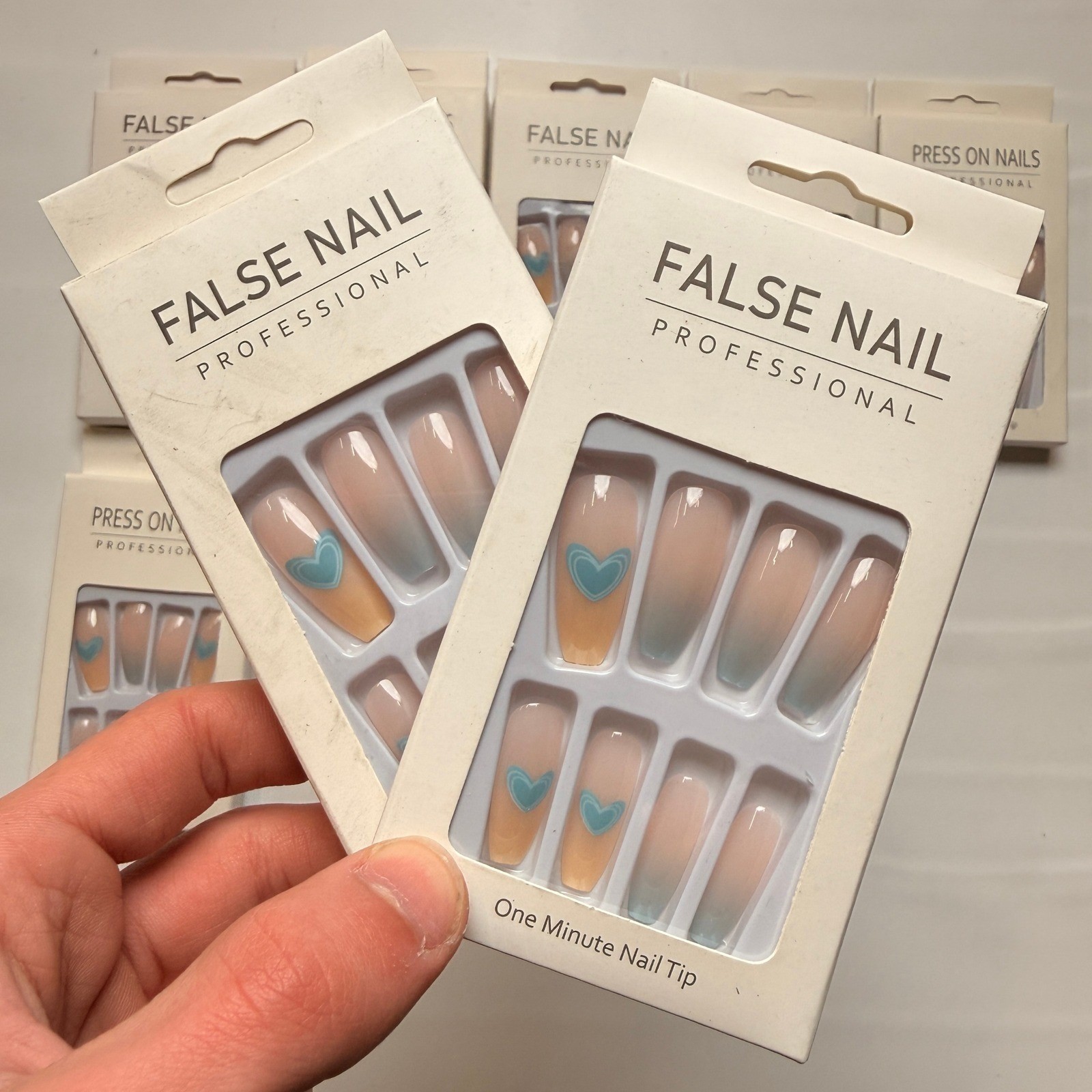 Lot of 10 Pack of 24 New False Press On Nails Assorted Designs and Colors №N50