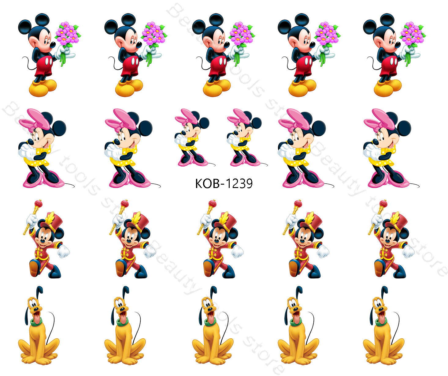 Nail Art Water Transfer Stickers Decal Mickey Mouse KoB-1239