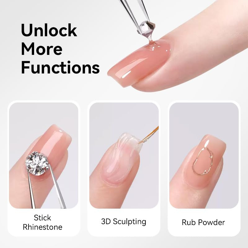 Rhinestone Glue Gel for Nails,30G Super Strong Adhesive Nail Art
