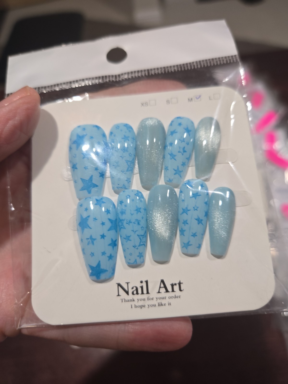 Press On Nails Medium 9 Sets With Alcohol, Glue and File