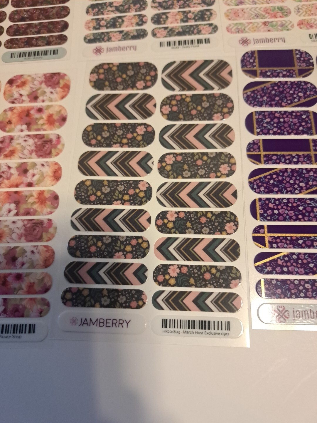 Jamberry Nail Wraps Lot of 10 Full Sheets Spring Florals