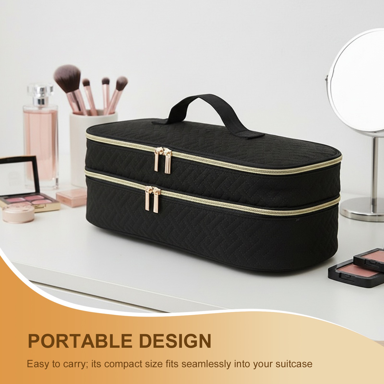 Nail Polish Organizer Case Double Layer for Woman Gift Household Manicure Tools