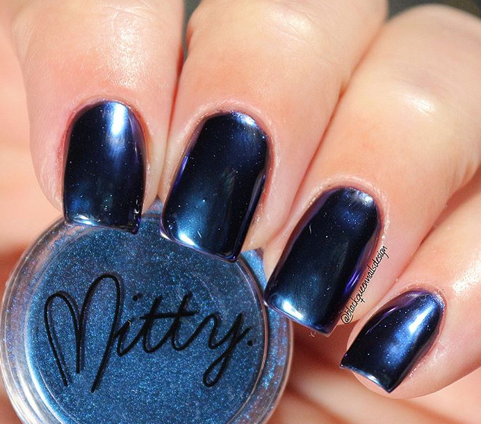 Nail Art Duochrome chrome powder Mirror powder SUPER CHROME Sapphire By Mitty