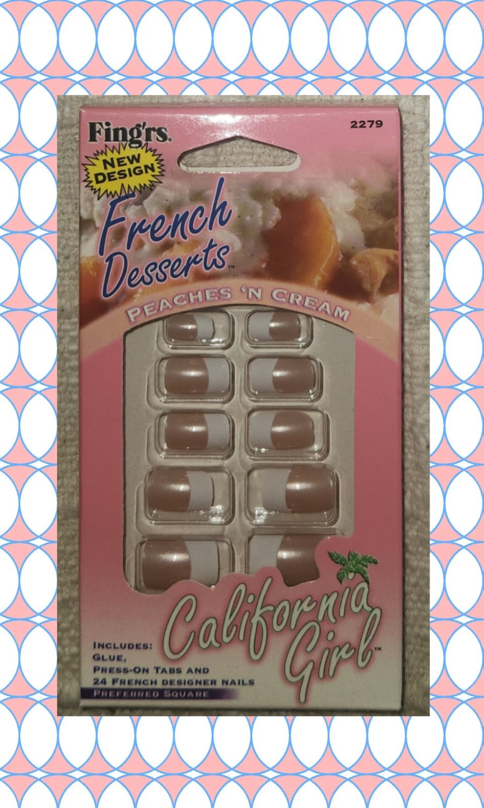 Fingrs French Dessert French Manicure , Press-on Nails – Square Shape