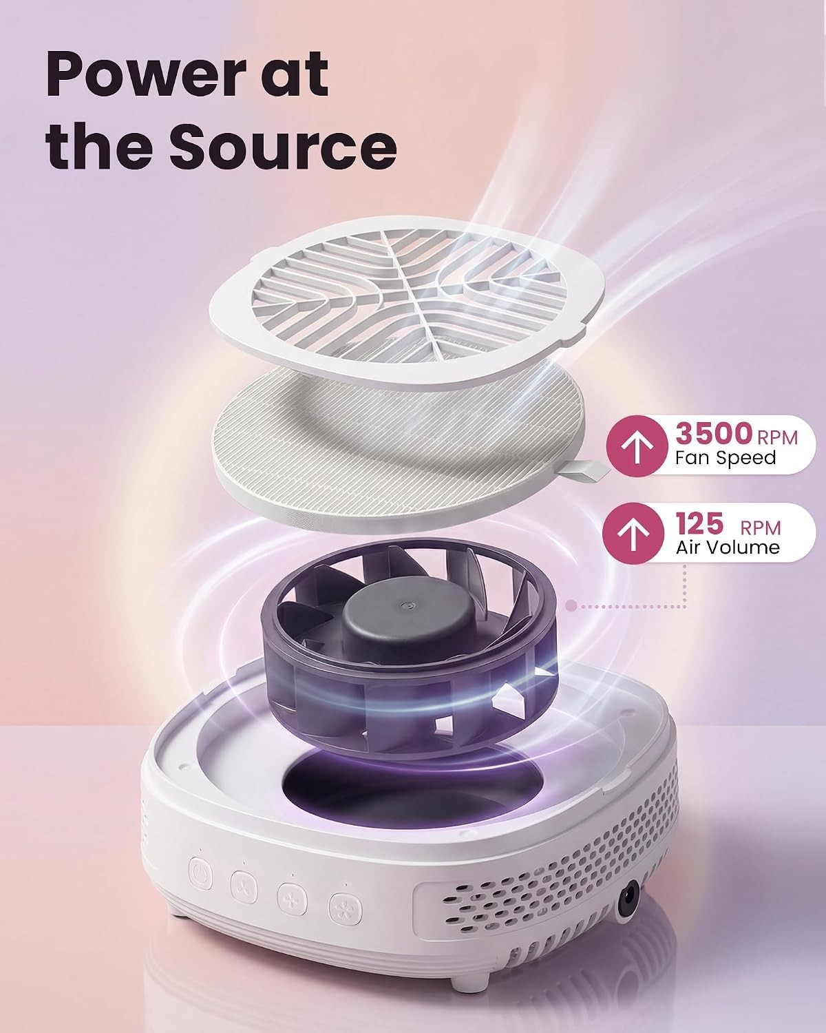 Nail Dust Collector, Professional Vacuum Fan for Nail Tech, Quiet & Compact D…