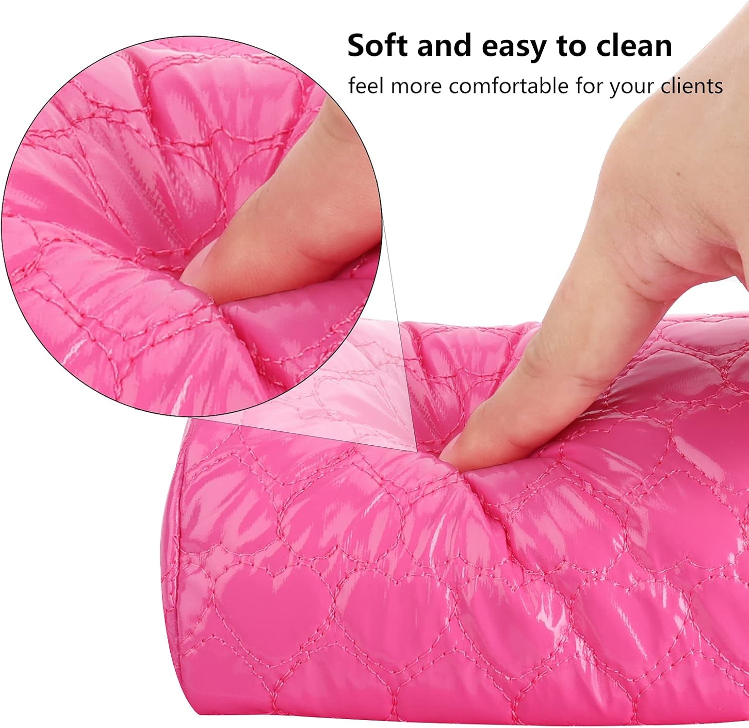 Nail Pillow Hand Rest for Nails, Washable PU Leather Nail Armrest