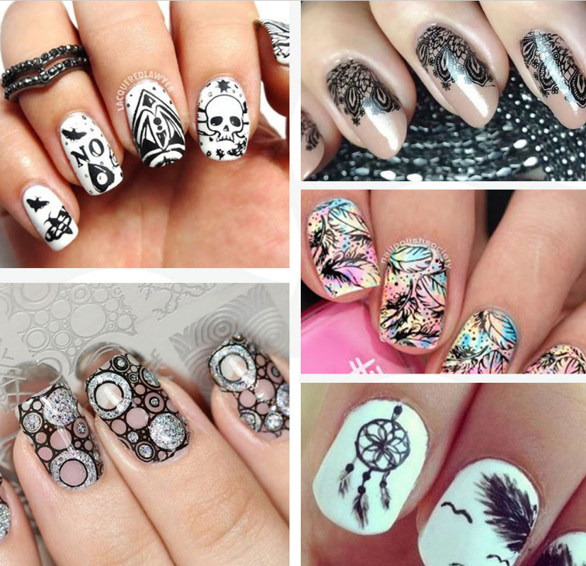 Elephant Sex Mouse Skull Flower Nail Art Stamping Manicure Templates Image Plate