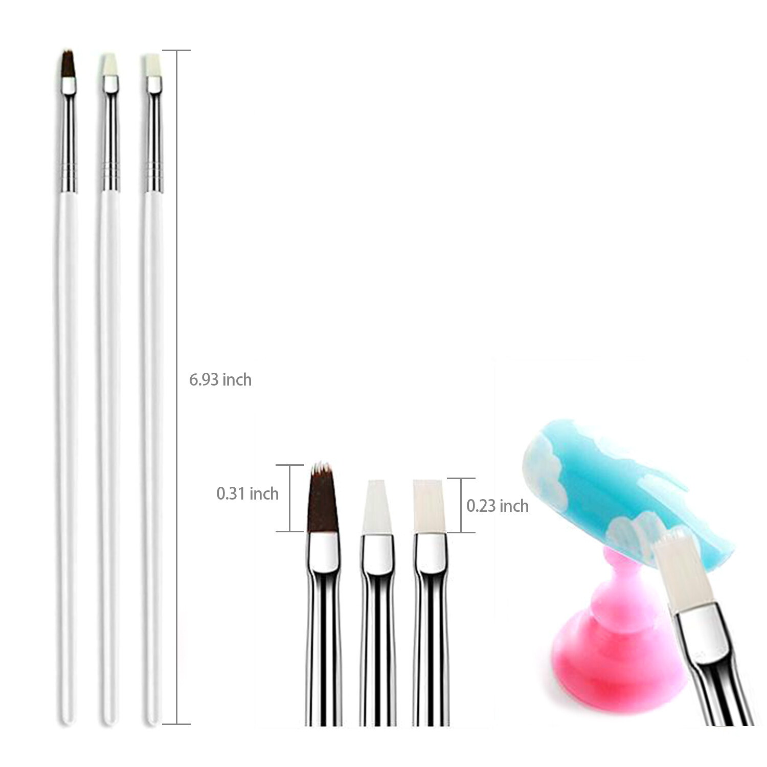 20 pcs Nail Art Gel Design Pen Painting Polish Brush Dotting Drawing Tools Set