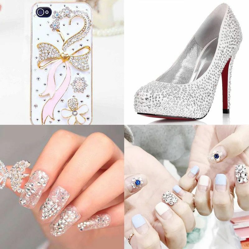 Nail Mini Crystal Rhinestones Clear Flat Back Hotfix Stones DIY Decoration 1mm