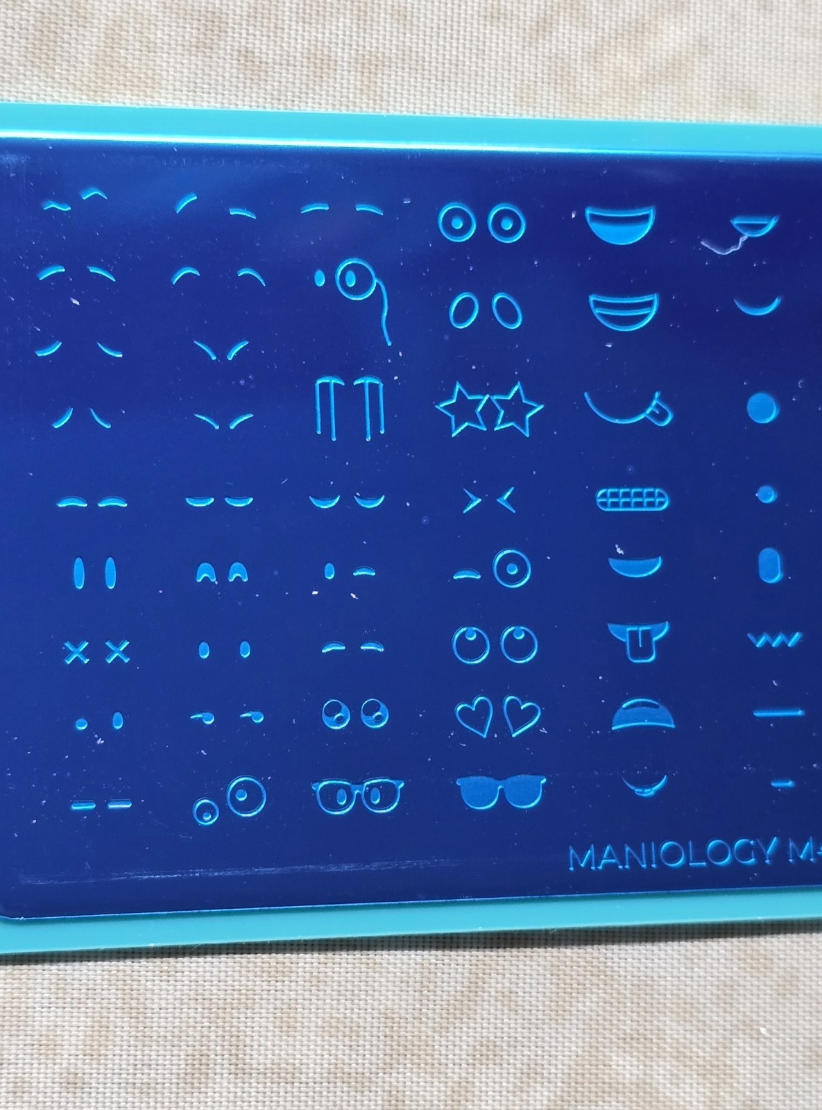 Maniology M463 Nail Stamp Plate Express Yourself Kawaii Emoji Smiley Faces