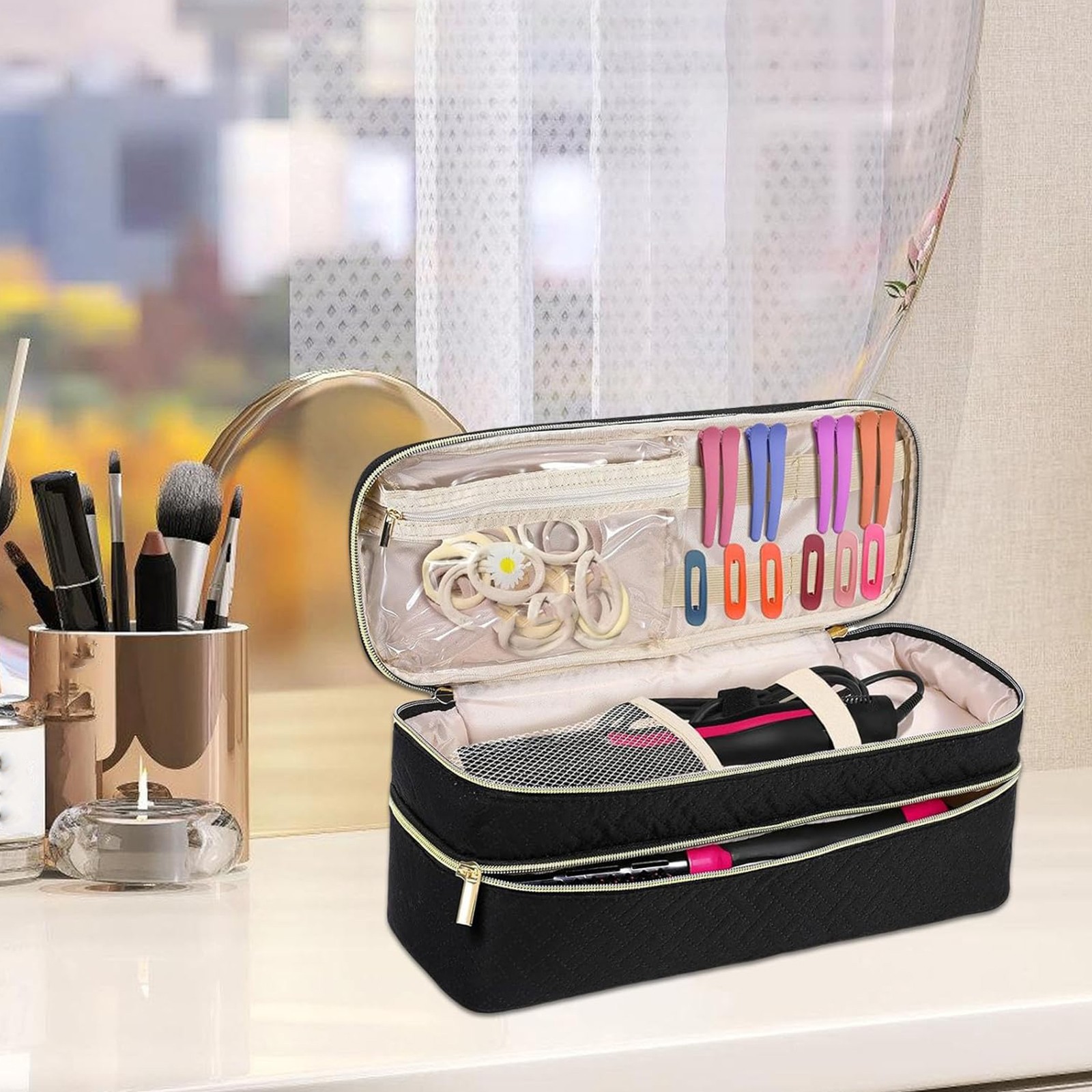 Manicure Set Makeup Case with Handle for Nail Suppiles Gift for Manicurist Girls