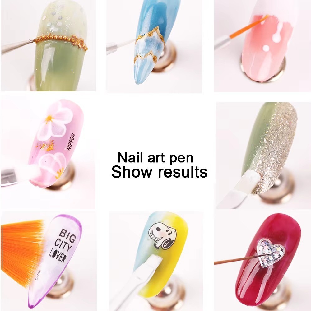 15PCS Gel Nail Art Brushes Set Acrylic Dotting Pen Painting Polish Brushes Tools