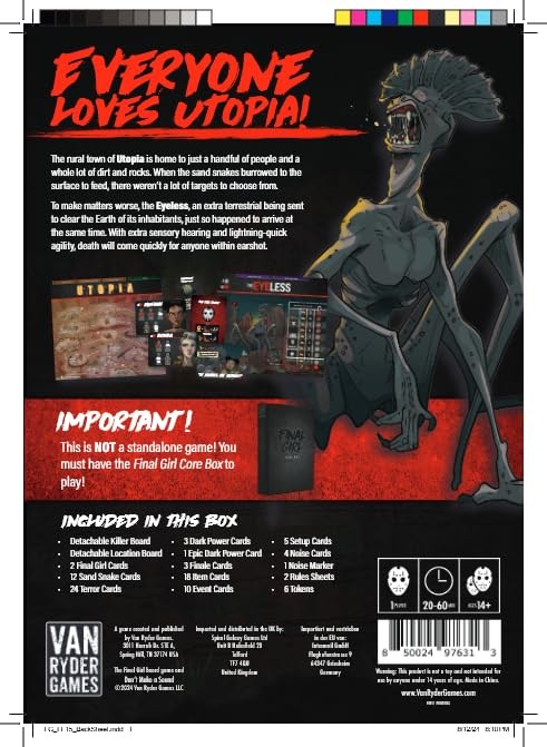 Van Ryder Games – Horror Board Game – 7.5 x 14 x 0.1 inches, Multi-colored