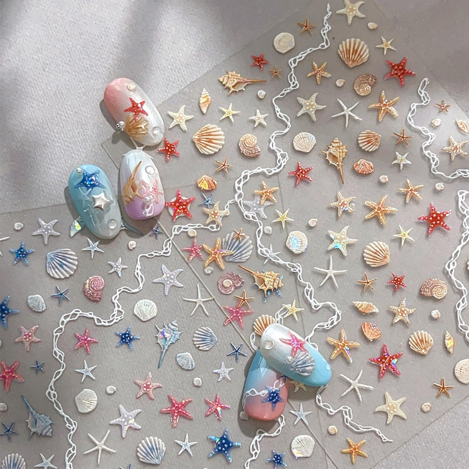 Spring Butterfly Nail Art Stickers Shiny Laser Flowers Butterflies Bow Design Na