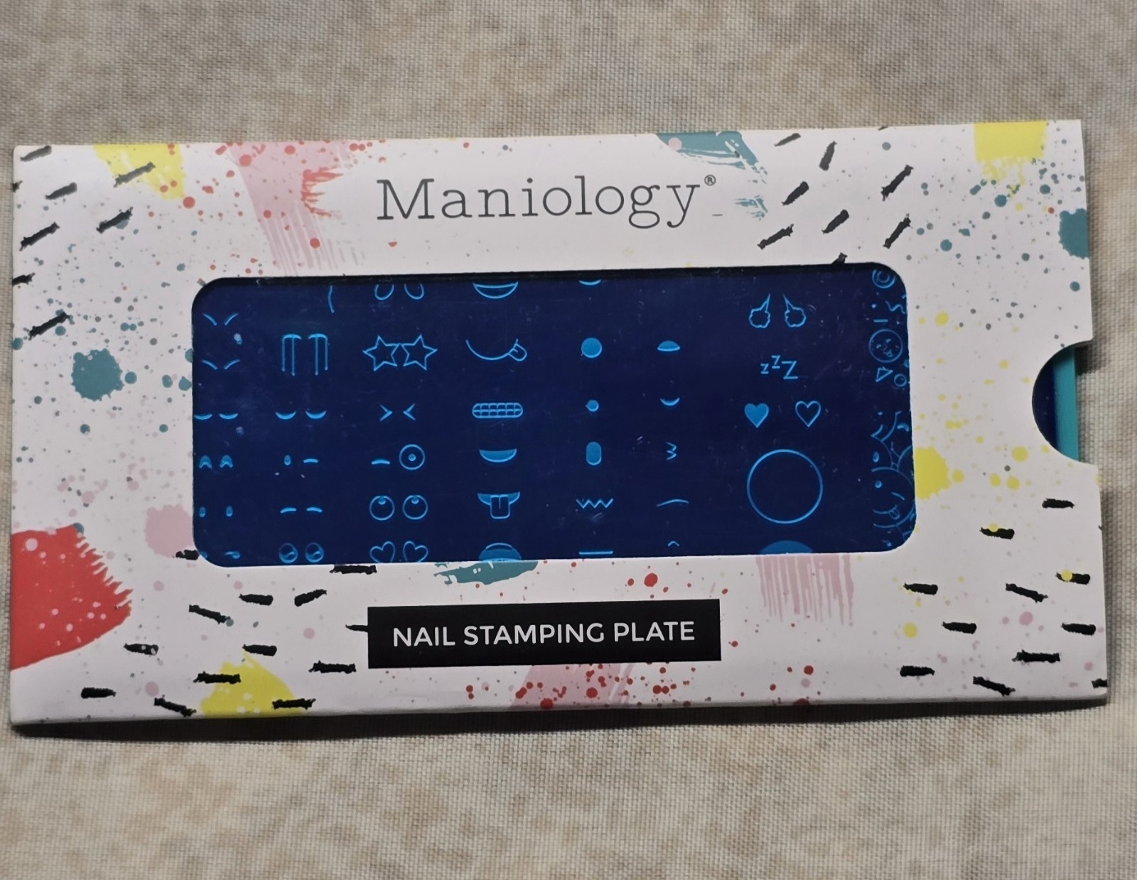 Maniology M463 Nail Stamp Plate Express Yourself Kawaii Emoji Smiley Faces