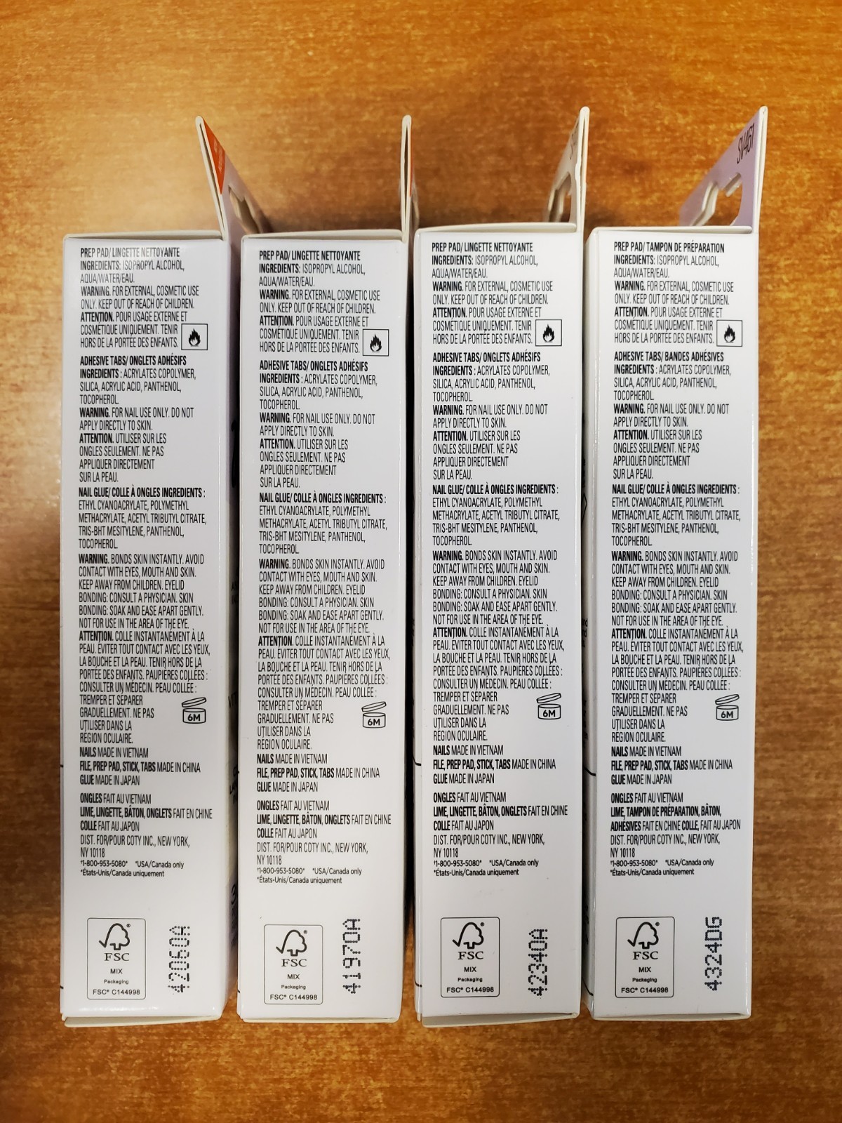 4 Pk: Sally Hansen Perfect Press-on Nails ASSORTED Medium Squoval (5C-3256)