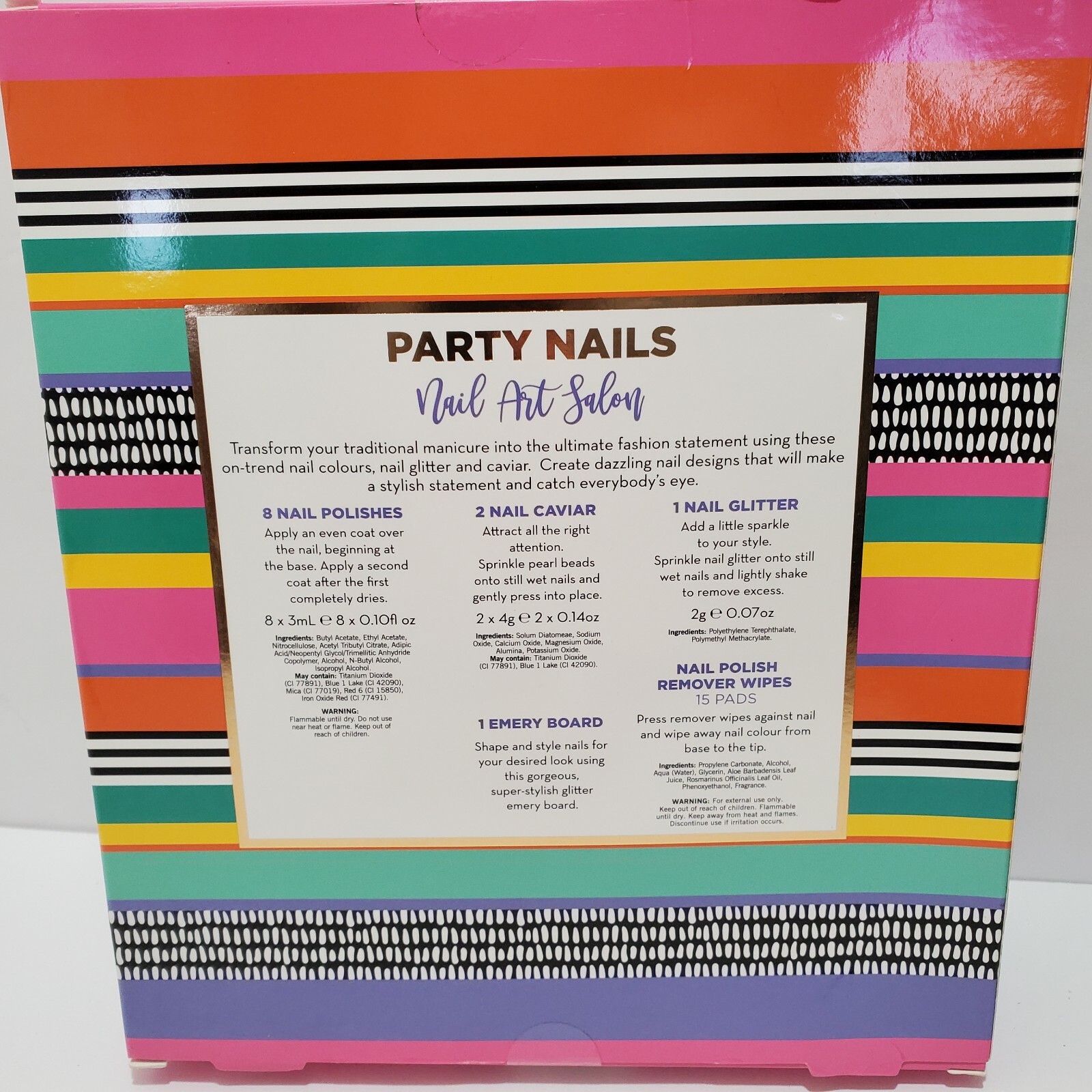 New Nail Polish, Art Studio Set, Nail Art Salon, Caviar, Emery Board, Remover