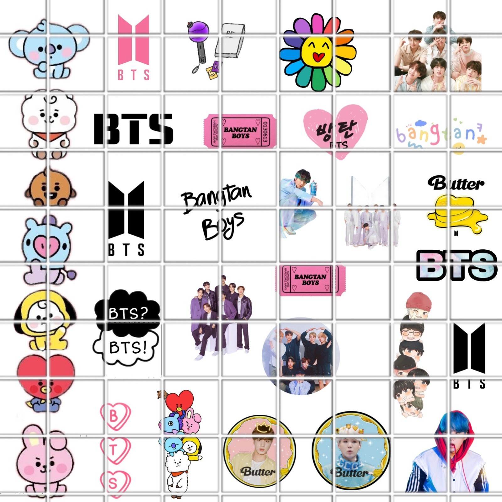 BTS Bangtan Army Waterslide Finger Nail Decals Set Of 50 Ins Bonus Inc.