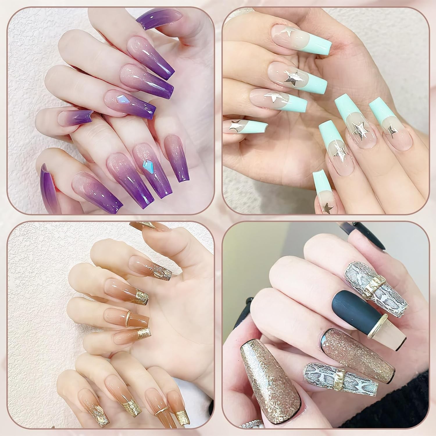 Elegant 600 Pcs Clear Fake Gel Nail Tips – 12 Sizes, Perfect for Every Occasion