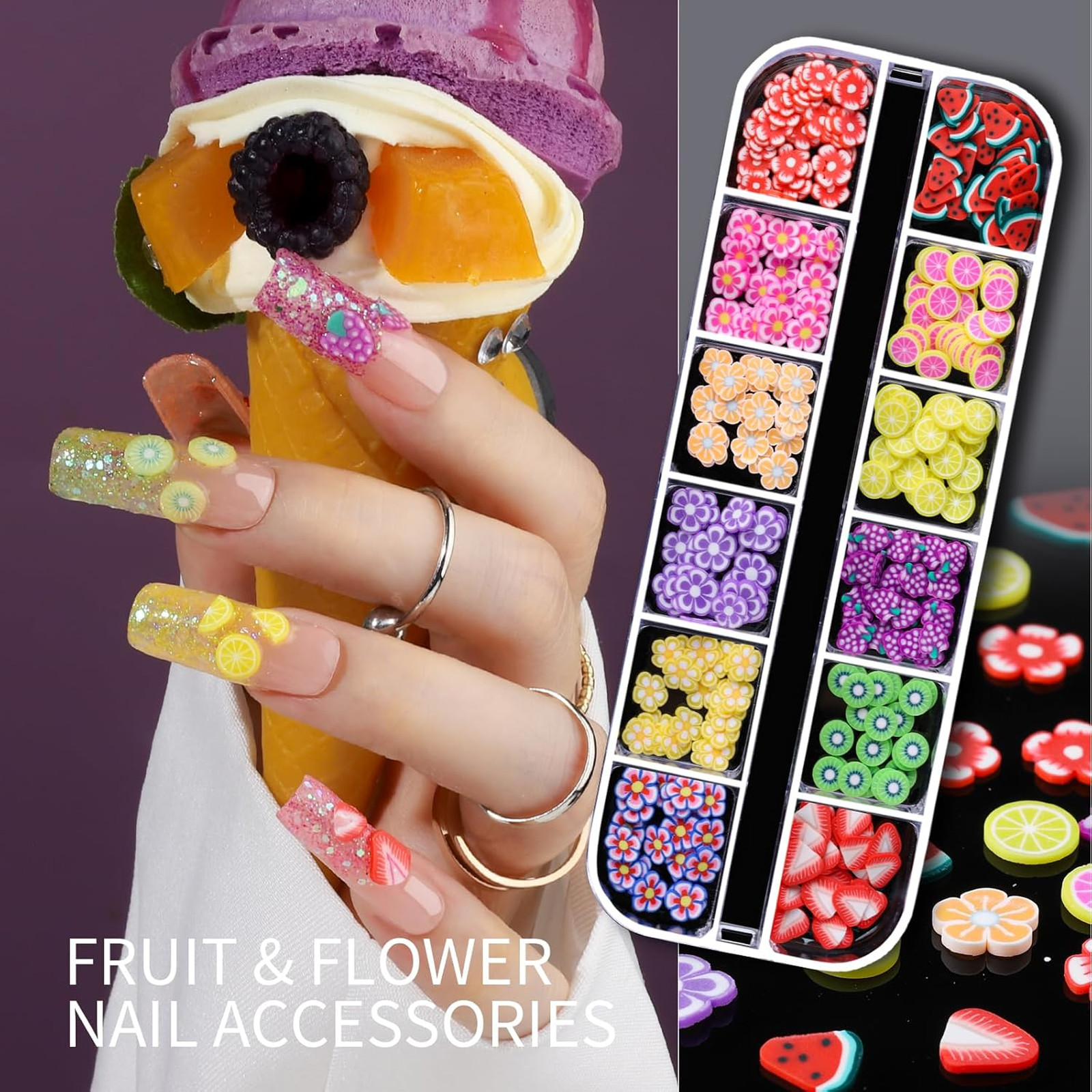 Nail Charms and Gems, 3D Nail Gems, Flower Nail Stickers, Rhinestones, Pearls