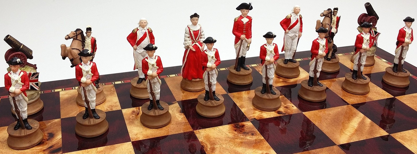 American Revolutionary Independence War 18 inches, Cherry & Burl Wood Color