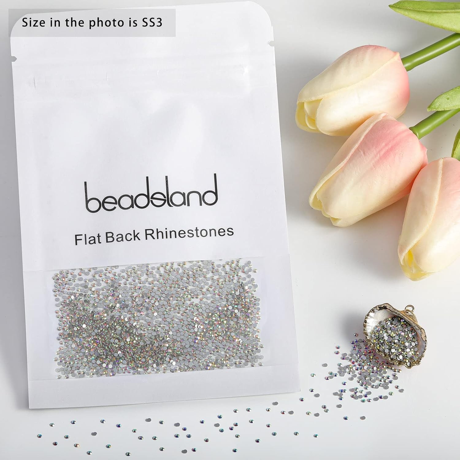 Pack of 1440 Crystal AB Flat Back Rhinestones – Ideal for DIY Art & Glamour