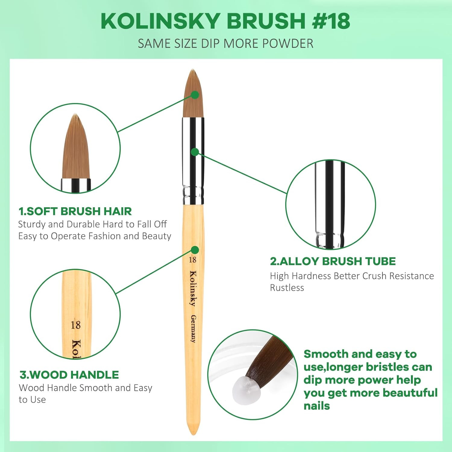 Acrylic Nail Kit Acrylic Powder and Liquid Set with Kolinsky Nail Brush, Lamp (N