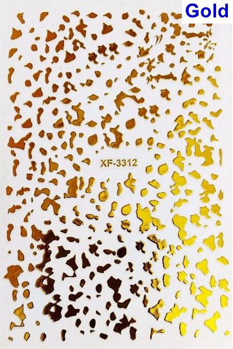 Irregular Spot Printing Polka-Dot Gold-Foil 3D Nail Stickers (10 Colors) 3312