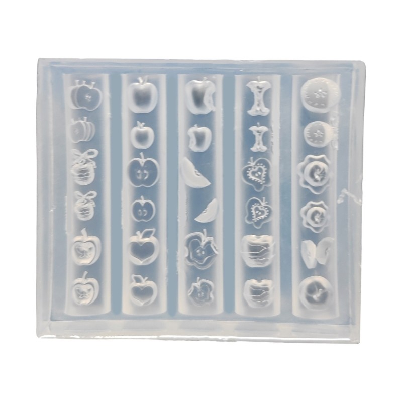 Flexible Fruit Shaped Nail Art Mould Reusable Silicone Tool for Enthusiasts