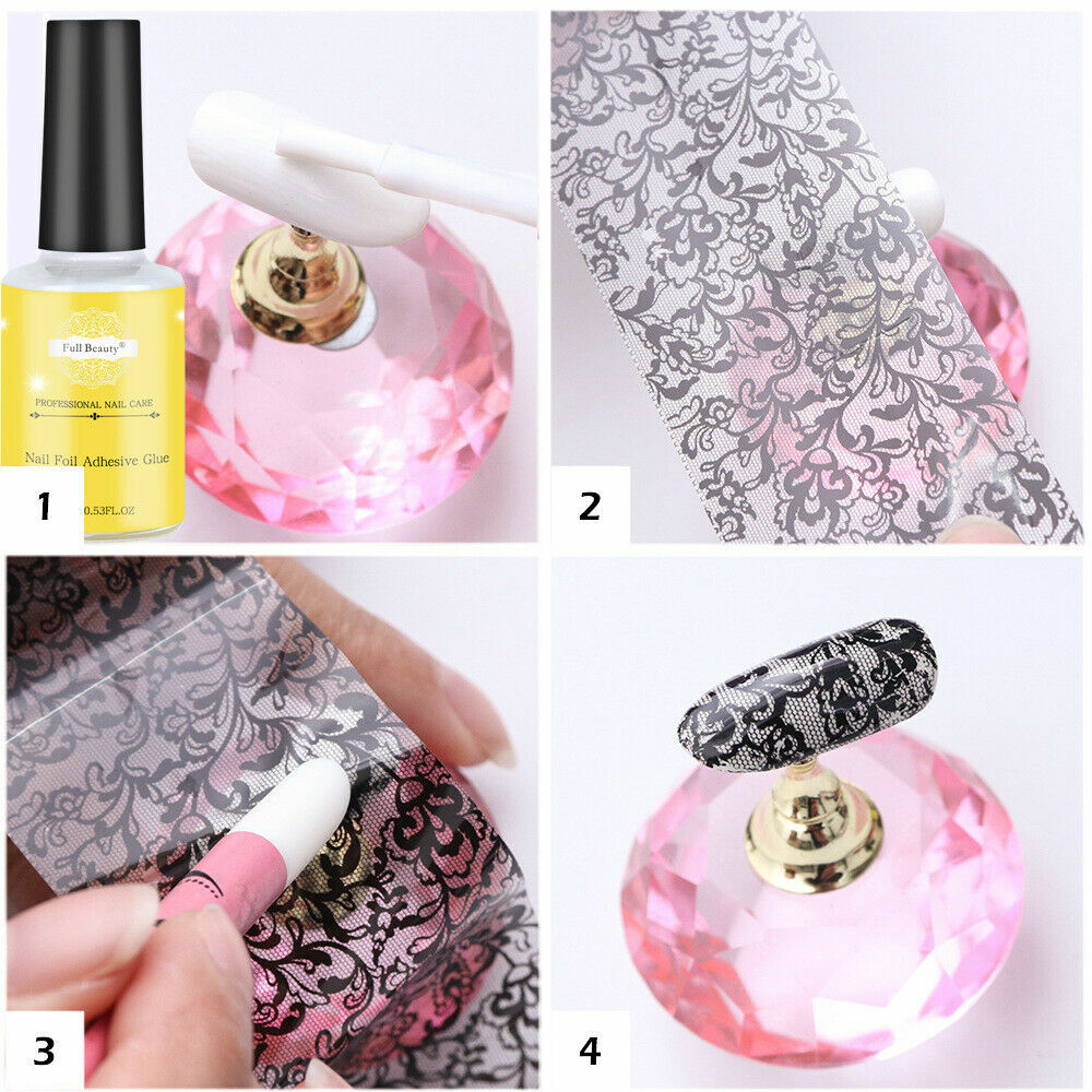 10 Pcs Flower Love Letters Nail Art Transfer Foil Sticker Transfer Manicure DIY