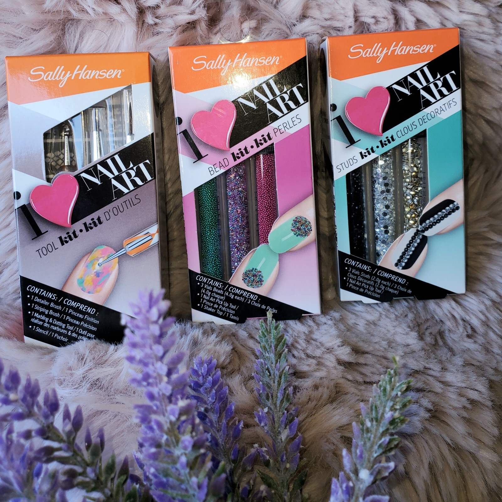 New Sally Hansen I Love Nail Art-Stud Bling Kit,Detailer Tool Kit, & Nail Beads
